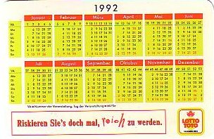 Lotto Kalender